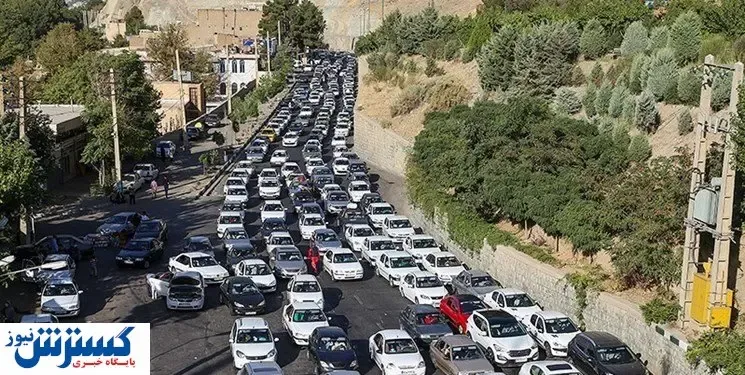 ترافیک سنگین در جاده چالوس