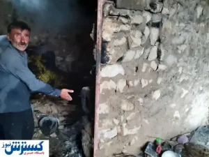 صاعقه منزل مسکونی را جزغاله کرد