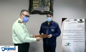 قدردانی فرمانده انتظامی یزد از مدیرعامل سنگ آهن بافق