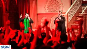 عکس یادگاری مداحان معروف ایرانی در صحرای بصره