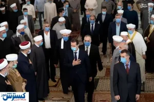 حضور بشار اسد در مراسم میلاد رسول اکرم (ص) + عکس