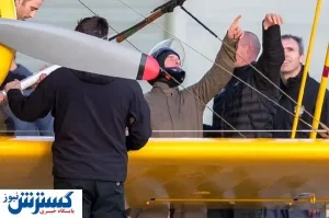 بدلکاری وحشت آور «تام کروز» روی بال هواپیما+عکس