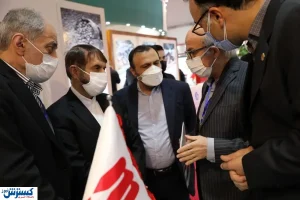 بازدید رئیس گروه اقتصادی دفتر مقام معظم رهبری از غرفه MMTE در جشنواره و نمایشگاه ملی فولاد ایران