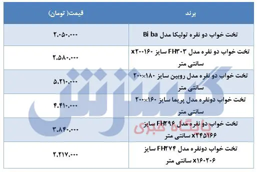 قیمت-تخت-خواب