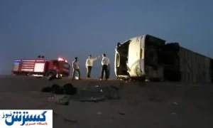 ۱۷ کشته و زخمی در واژگونی اتوبوس مسافربری
