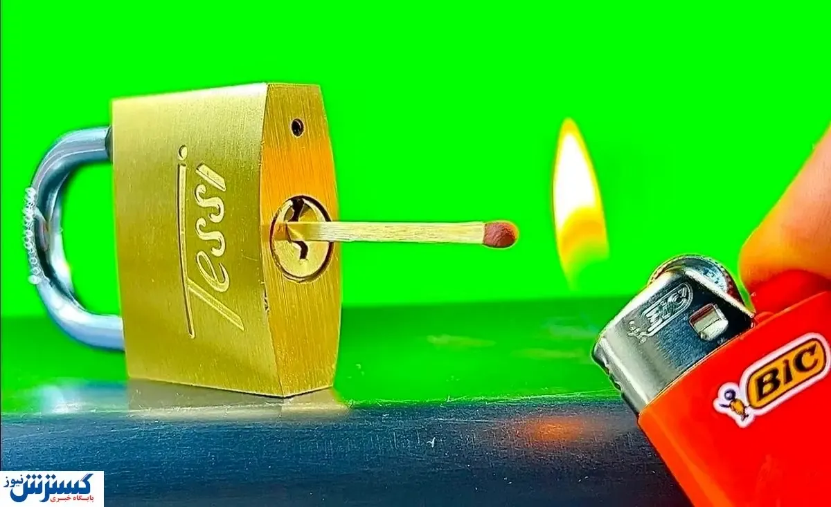 باز کردن قفل با چوب کبریت+ فیلم