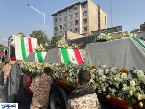 گزارش لحظه به لحظه از مراسم تشییع شهدای جنگ اسرائیل و ایران