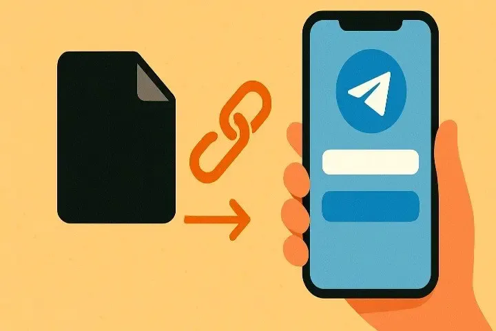 آموزش تبدیل فایل به لینک در تلگرام