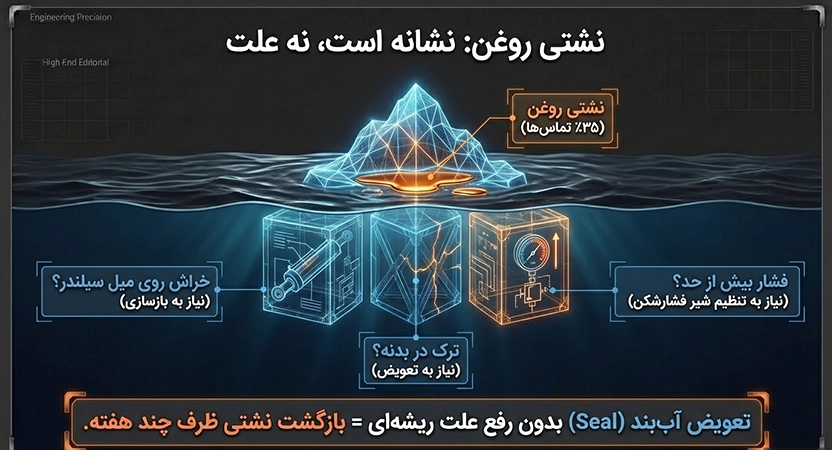 نشتی روغن بالابر