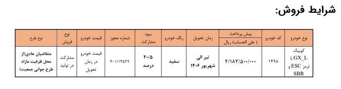 آغاز پیش فروش خودرو کوئیک؛ مبلغ پیش پرداخت و شرایط ثبت نام