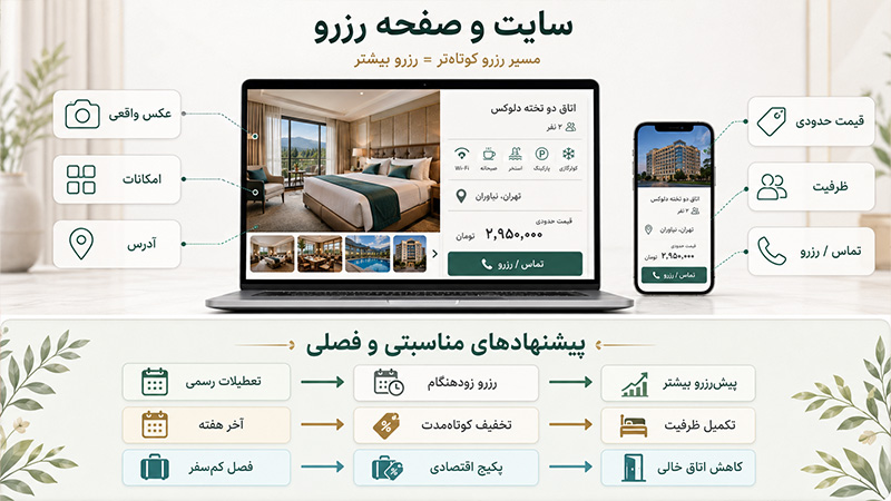 سایت و صفحه رزرو
