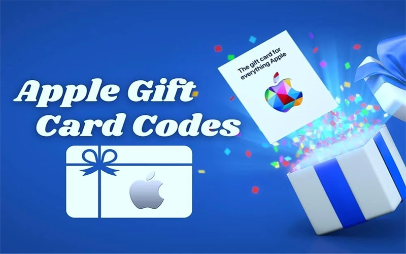 An iphone standing upright next to an apple itunes gift card
