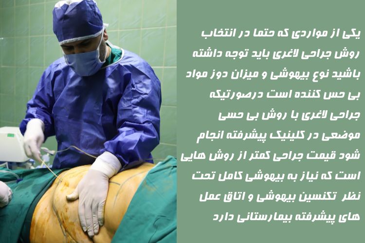 قیمت عمل لاغری در تهران