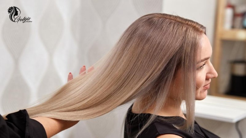 آموزش کراتین مو - آموزشگاه گل گیس